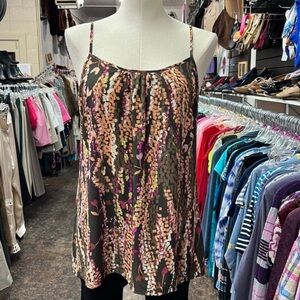 Cabi Floral Spaghetti Strap Swing Cami Top Small